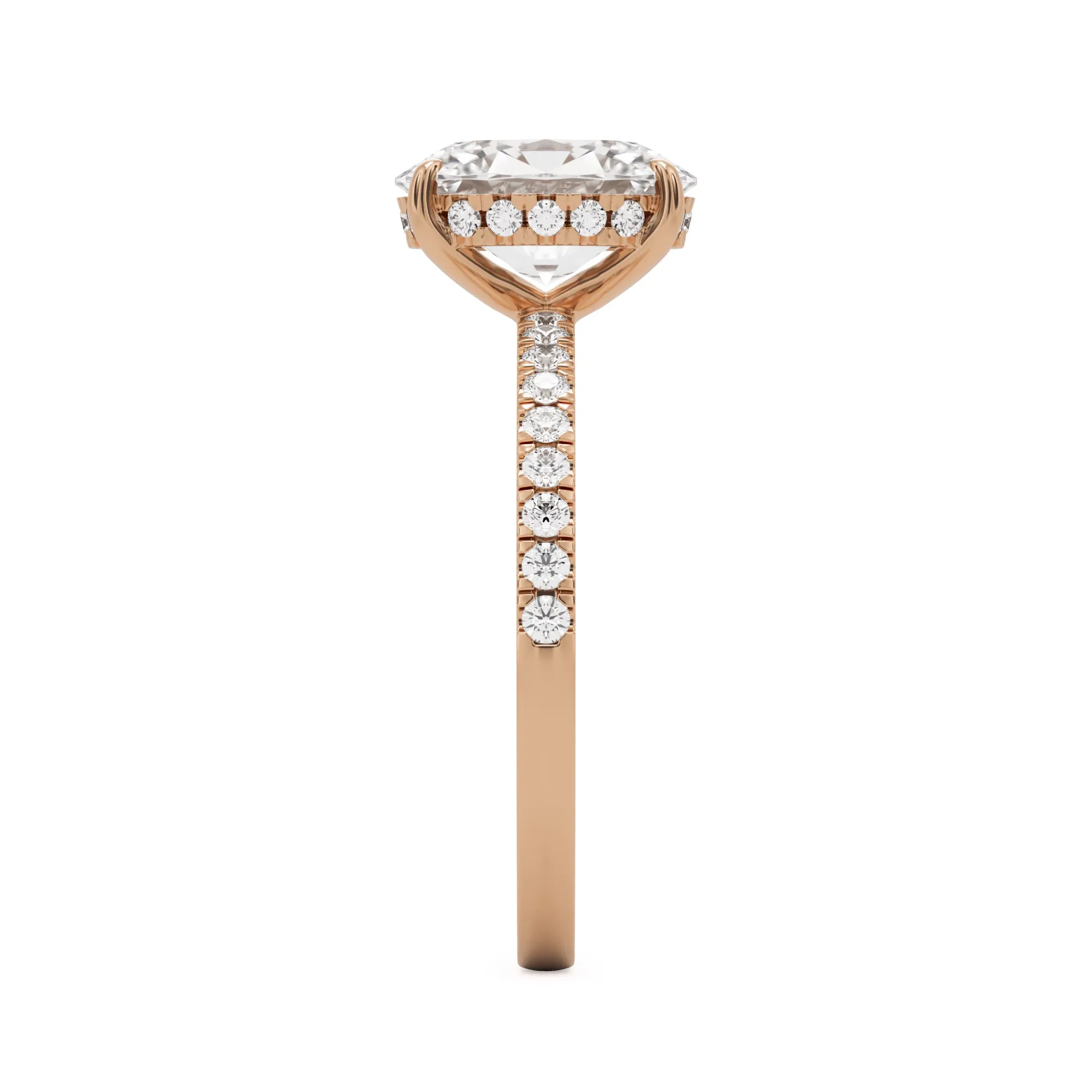 The Oval Hidden Halo Pavé