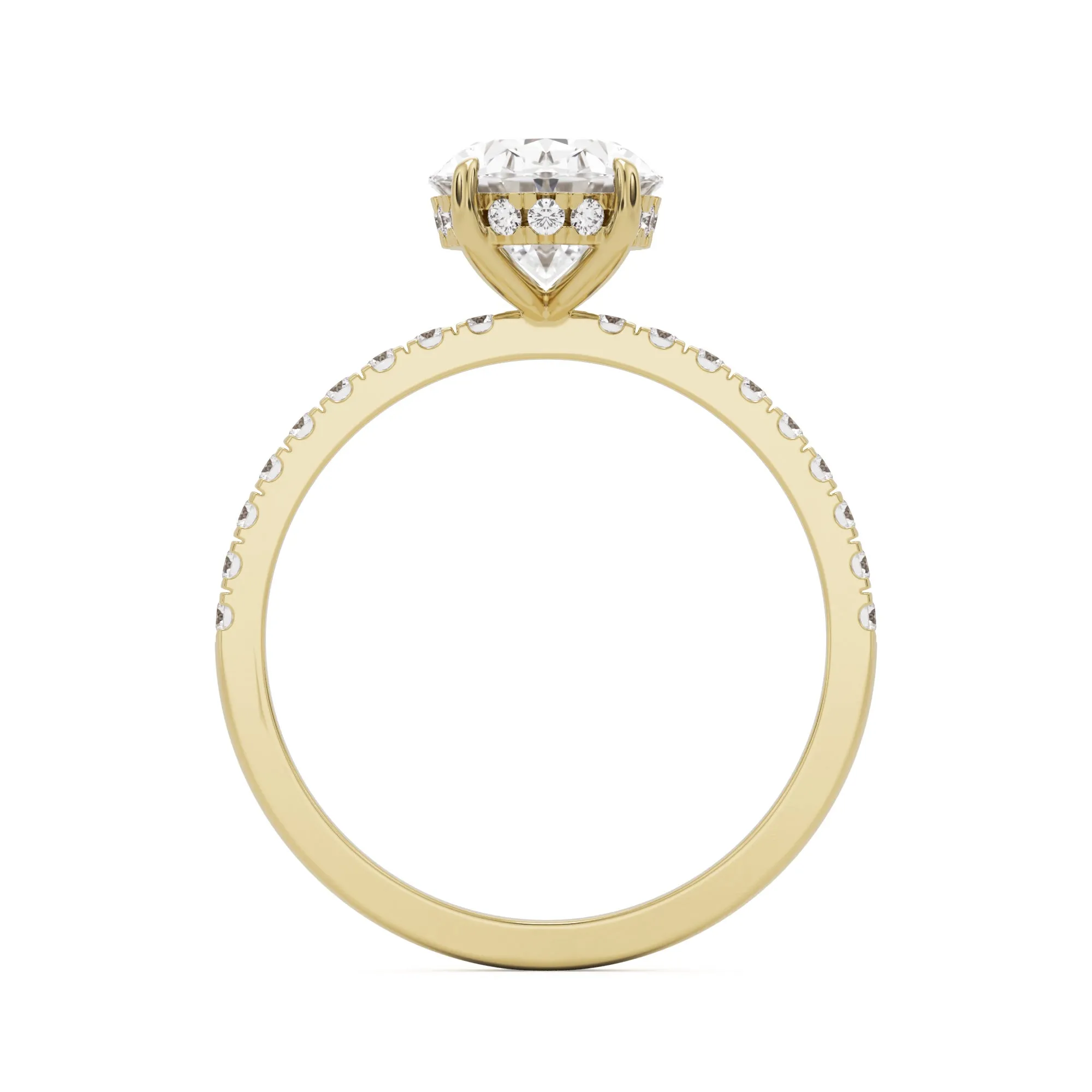 The Oval Hidden Halo Pavé