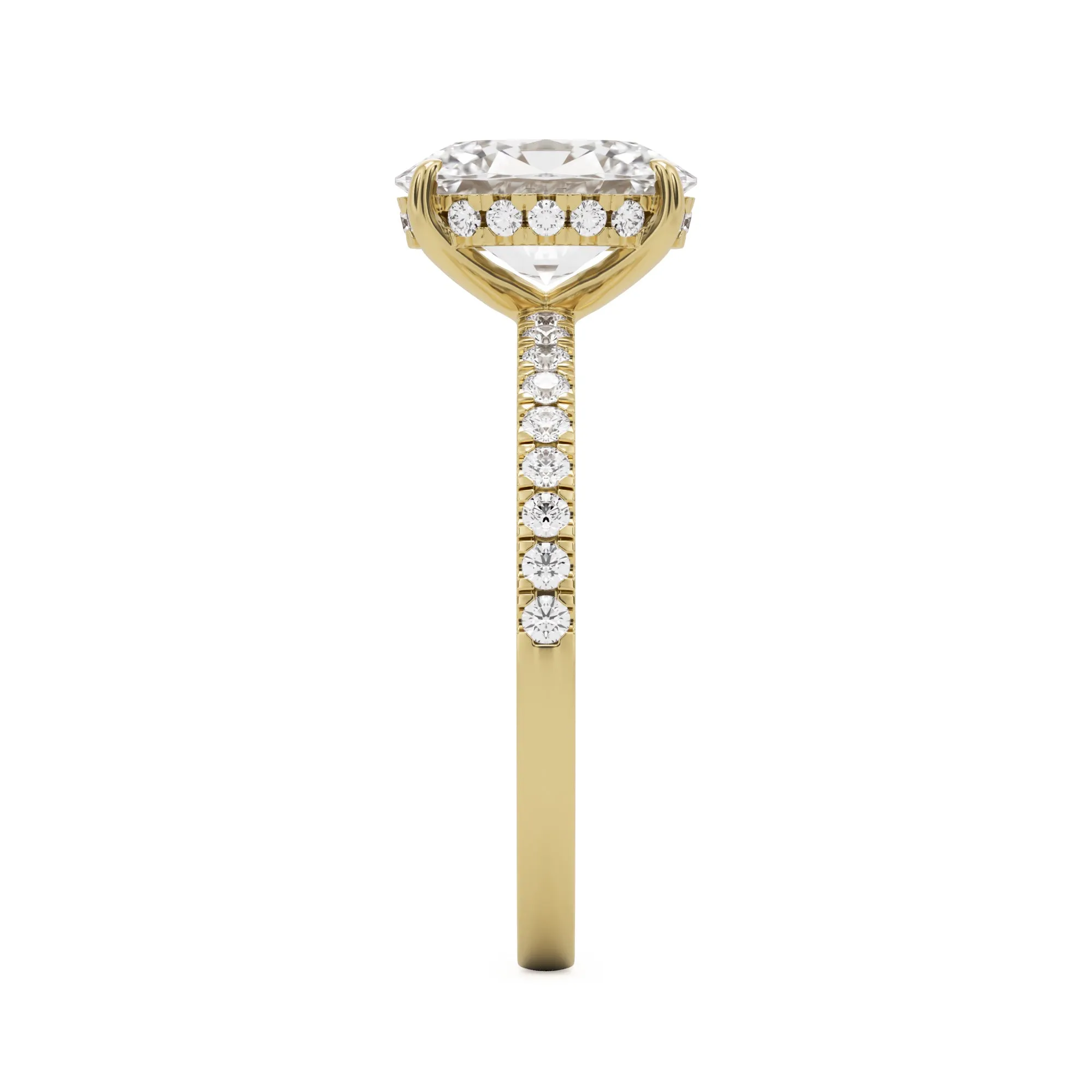 The Oval Hidden Halo Pavé