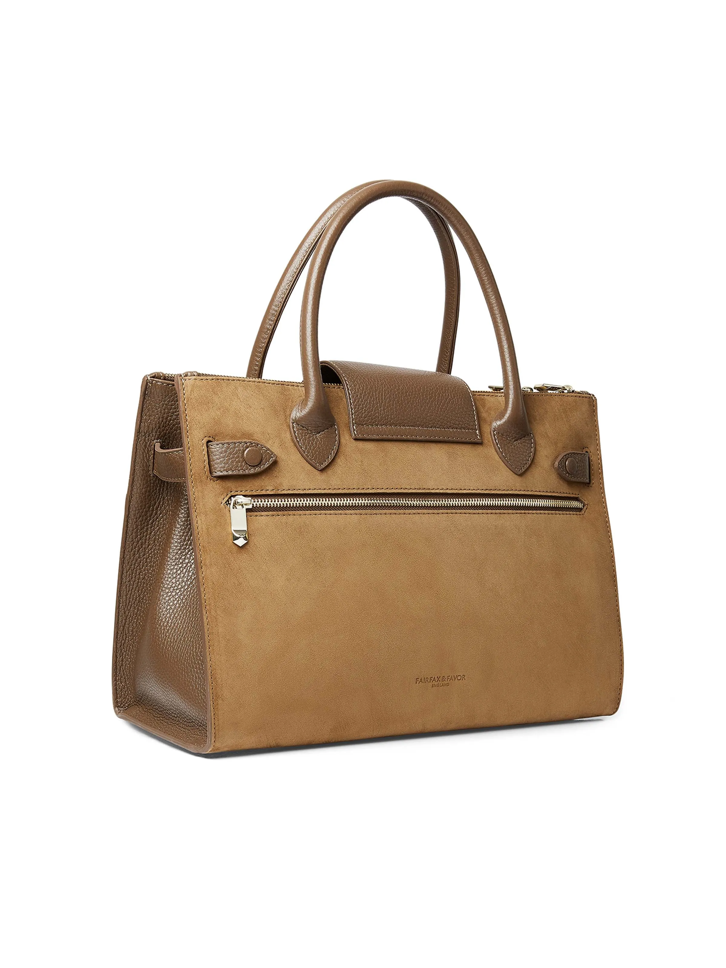 The Windsor Work Bag - Tan Suede