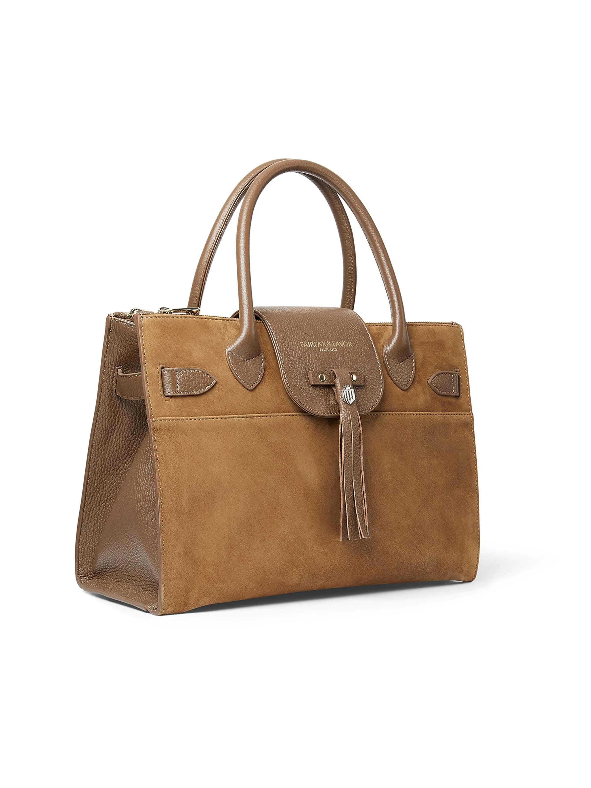 The Windsor Work Bag - Tan Suede