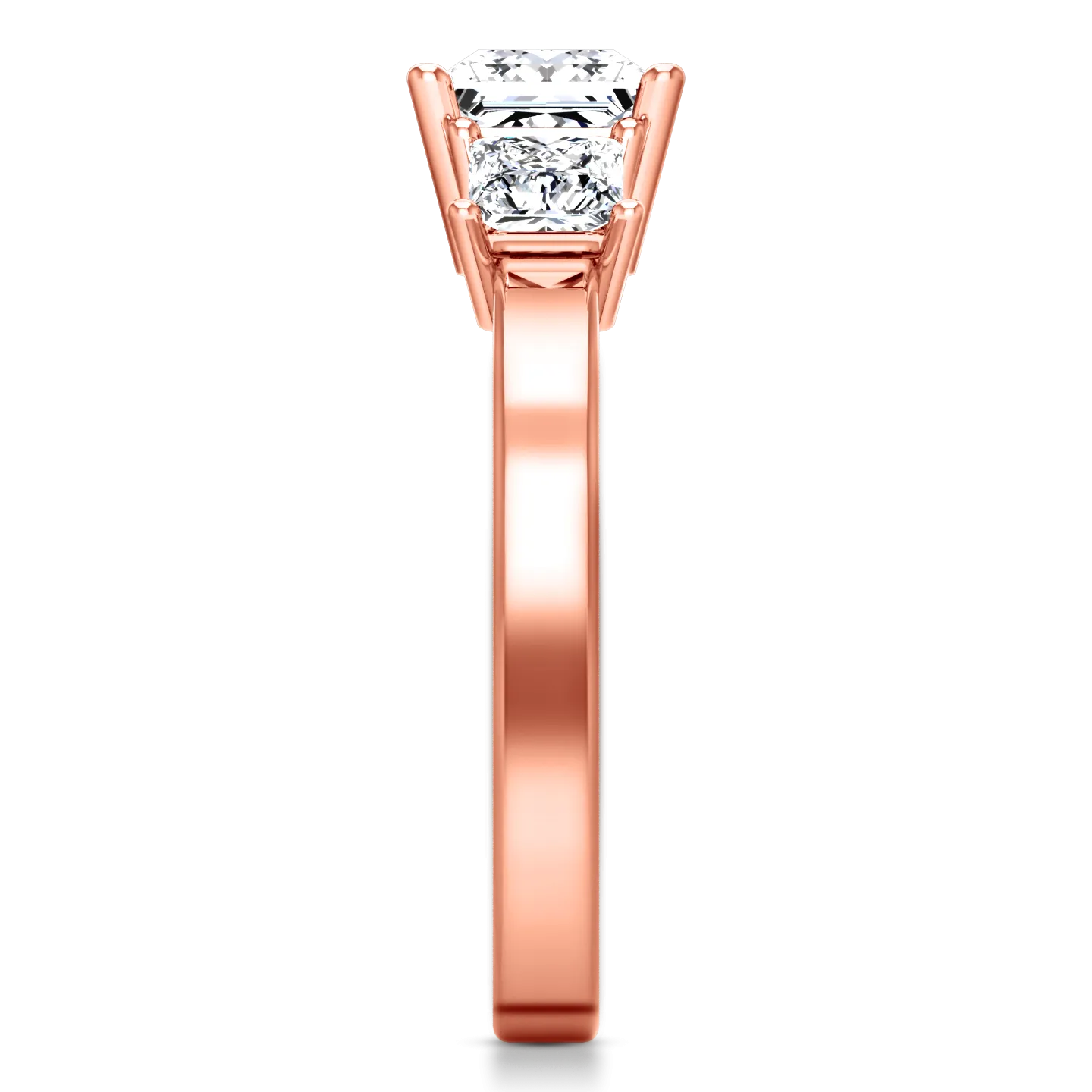 Three Stone Engagement Ring Alana 14K Rose Gold