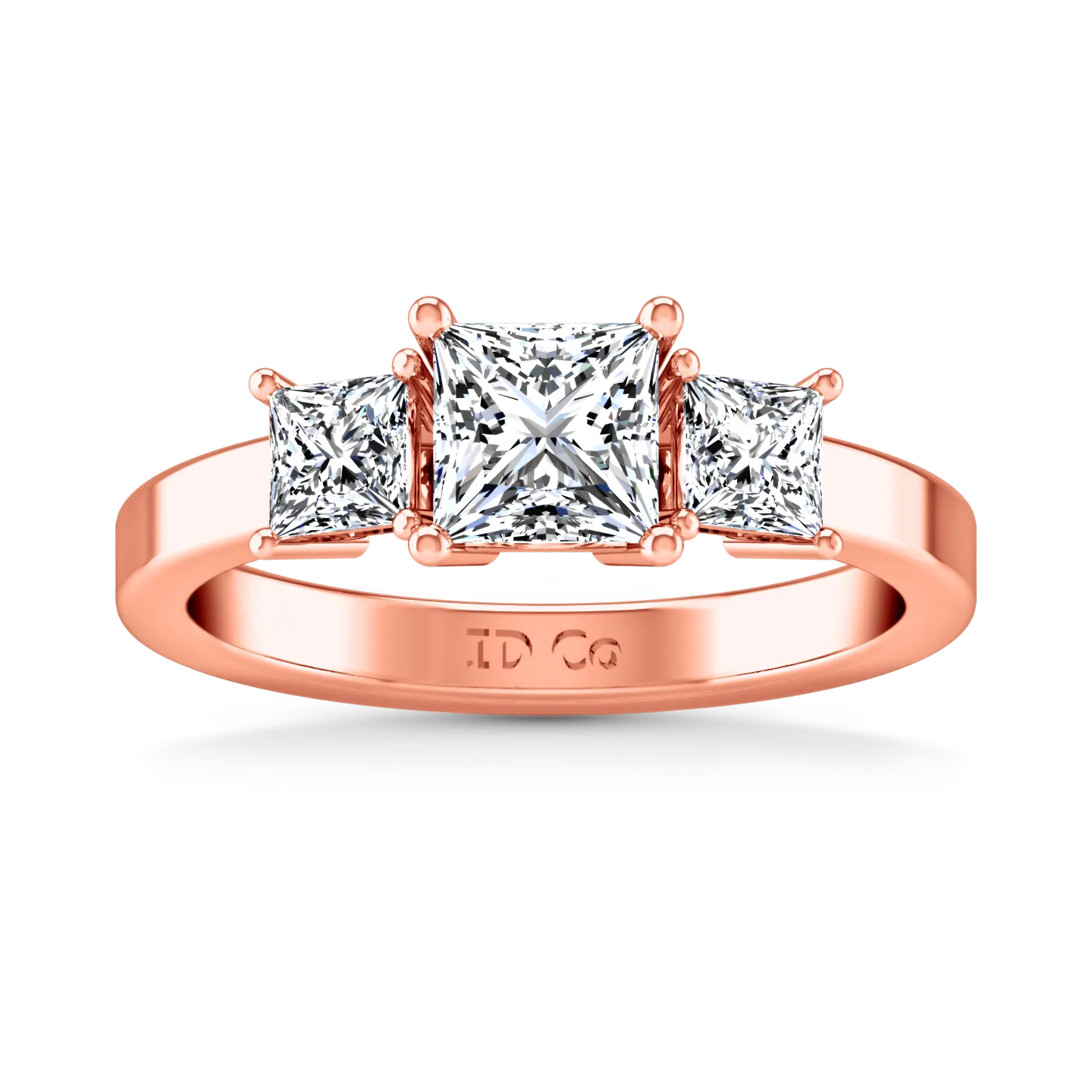 Three Stone Engagement Ring Alana 14K Rose Gold