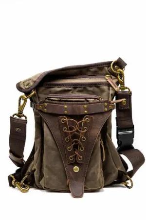 Ukoala Double Trouble Brown Wax Canvas Compact