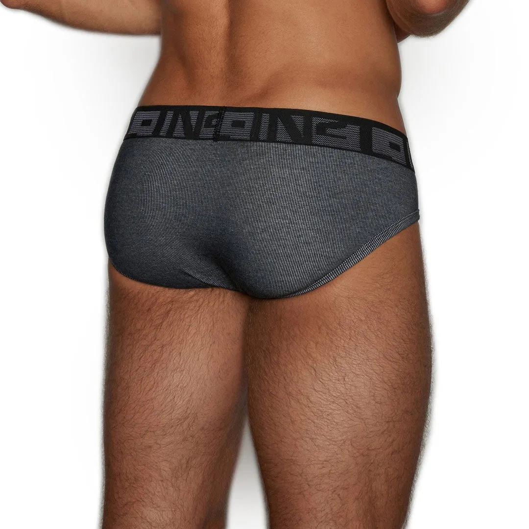 Undertone Low Rise Brief Newsprint Black