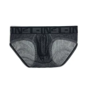 Undertone Low Rise Brief Newsprint Black