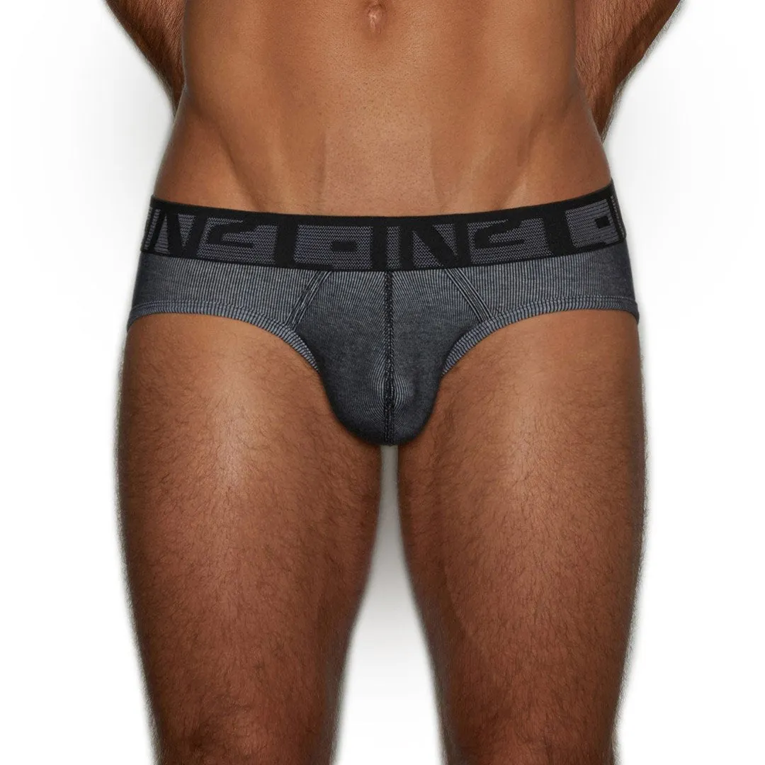 Undertone Low Rise Brief Newsprint Black