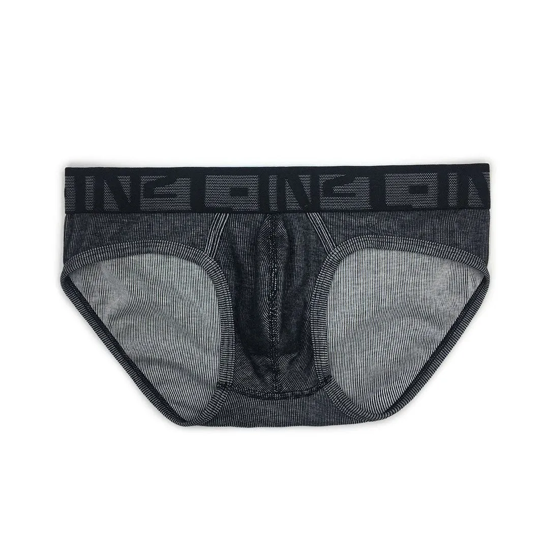 Undertone Low Rise Brief Newsprint Black