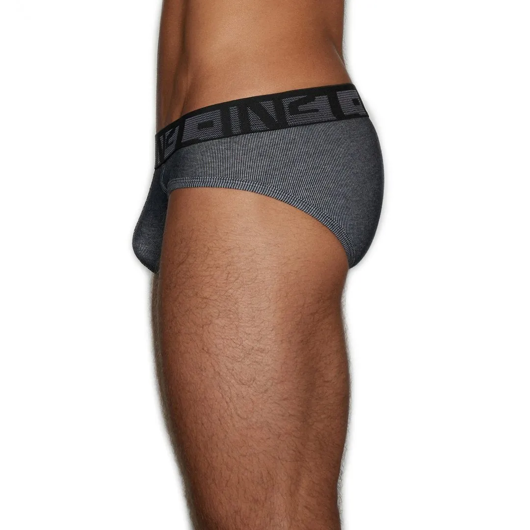 Undertone Low Rise Brief Newsprint Black