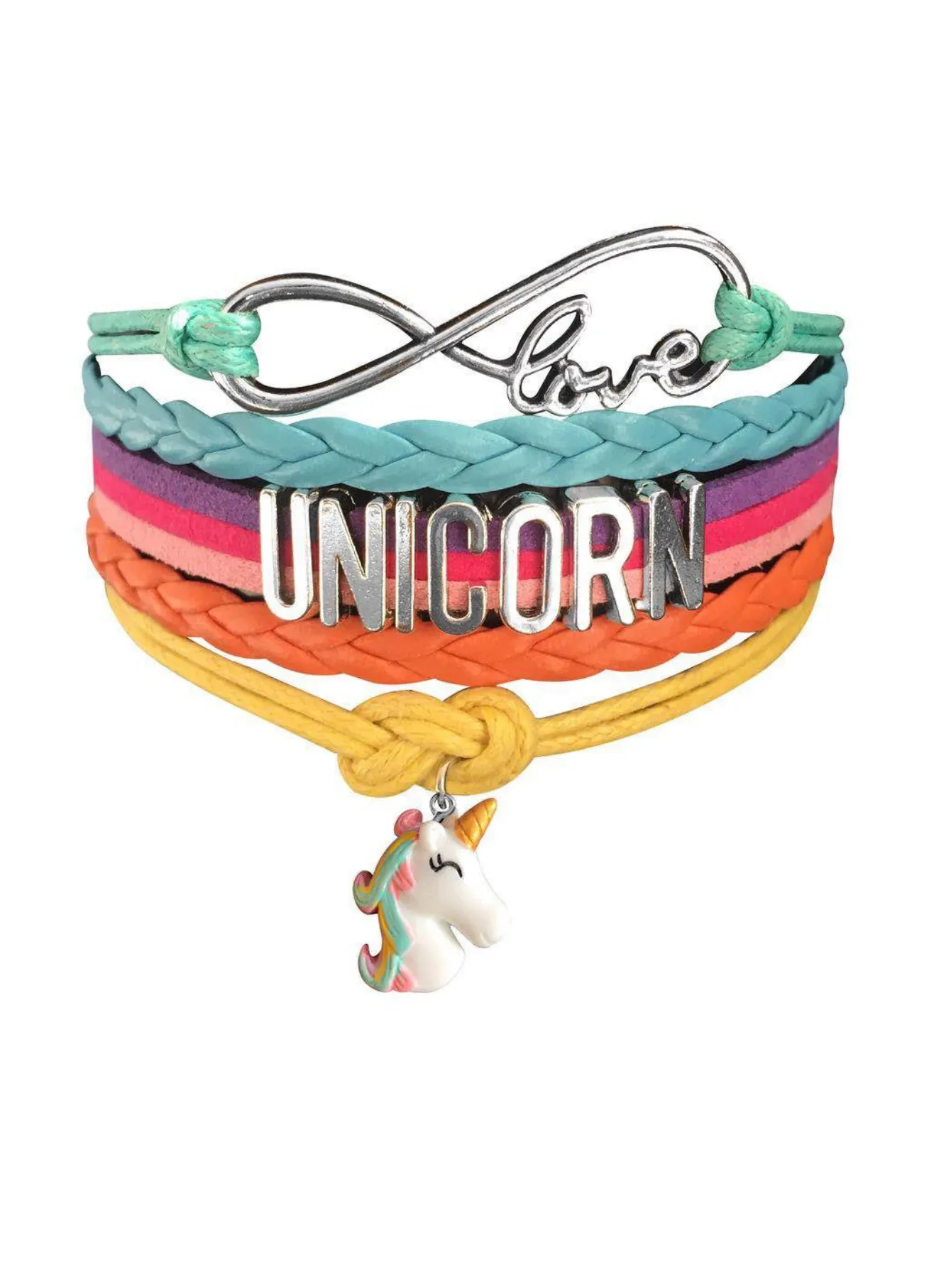 Unicorn Gifts for Girls - Unicorn Drawstring Backpack/Makeup Bag/Bracelet/Necklace/Hair Ties/Keychain/Sticker (Sequin Head-Flower 3)