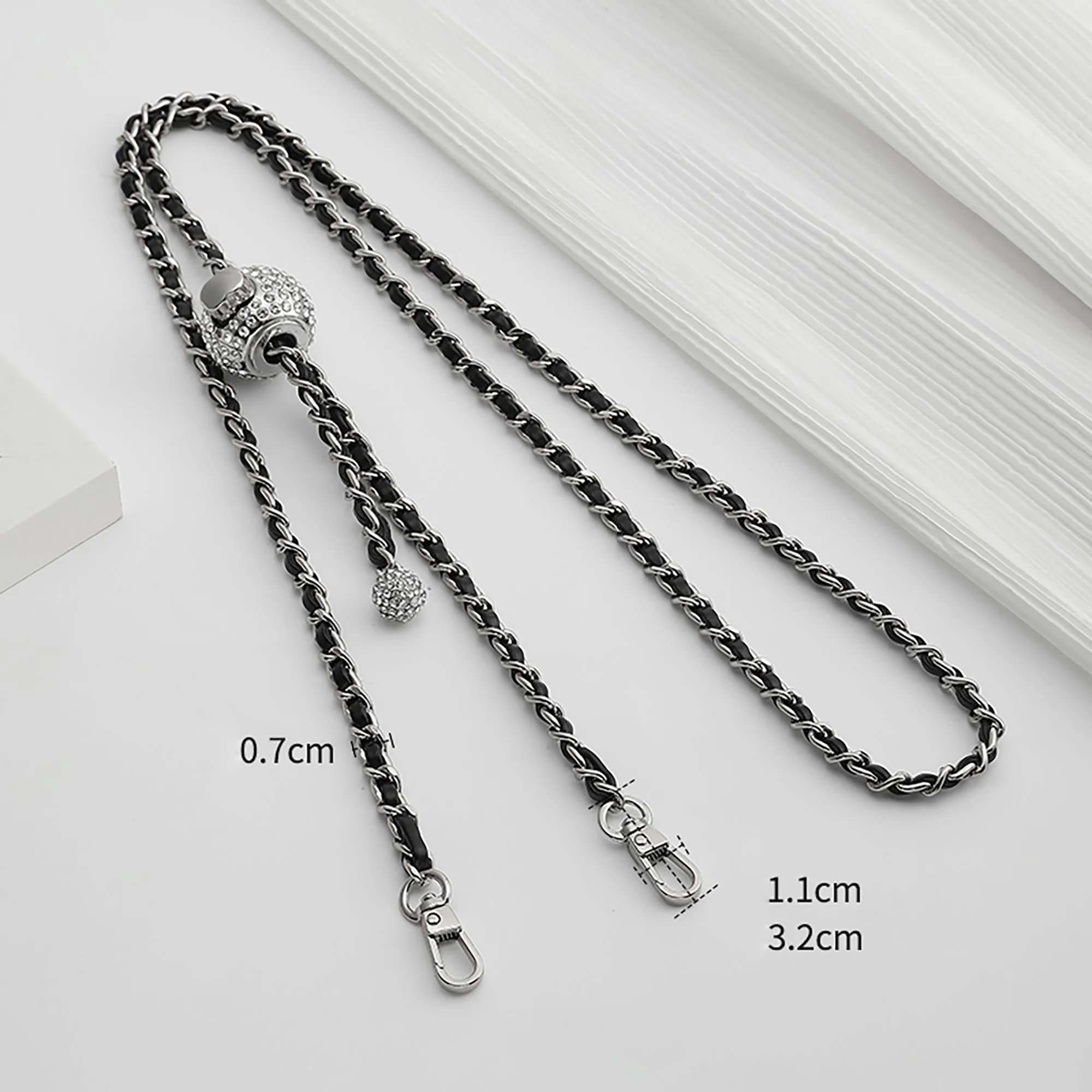 Versatile Bag Accessories: Adjustable Crossbody Chain Replacement, Genuine Leather Shoulder Strap, and Wallet Leather Chain Strap