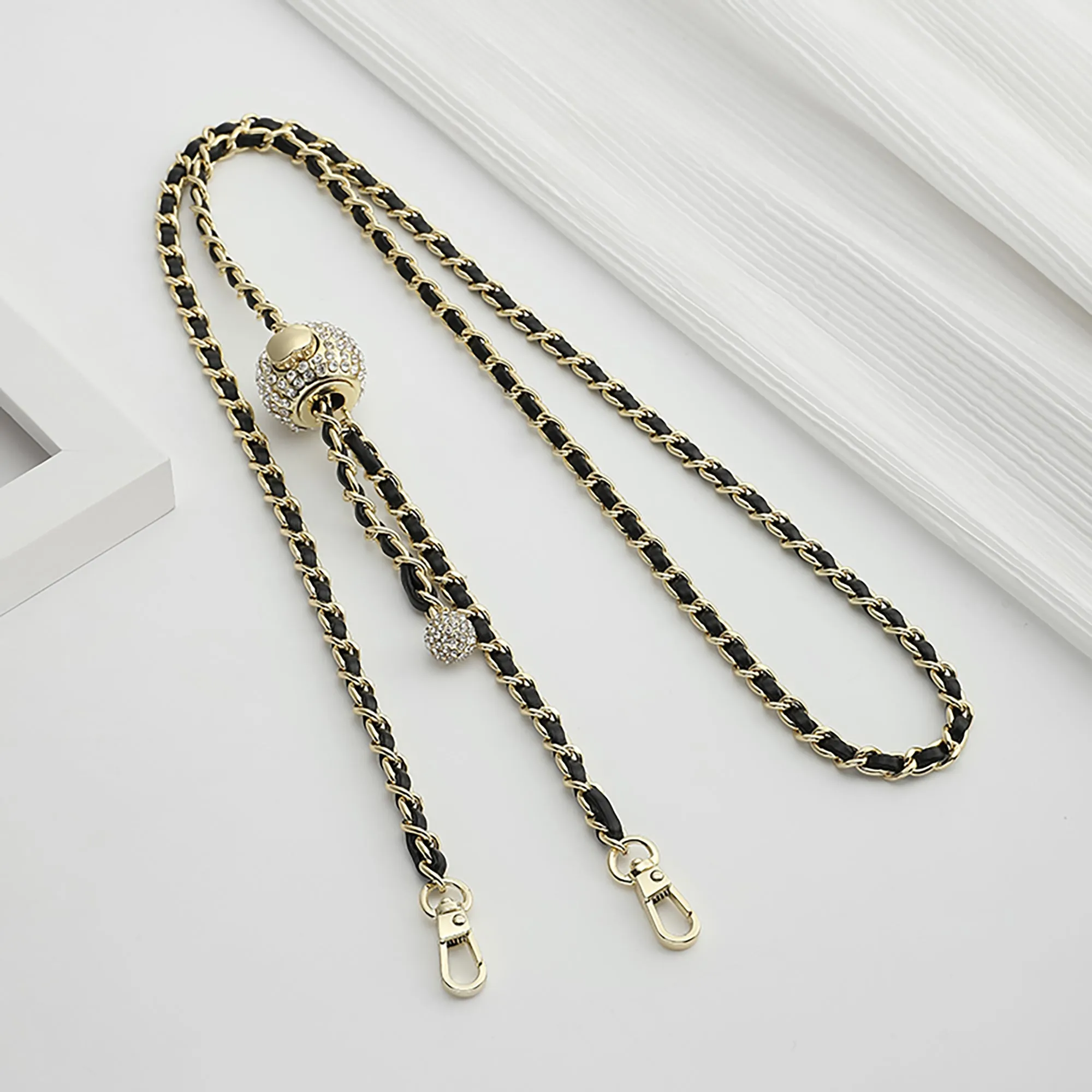 Versatile Bag Accessories: Adjustable Crossbody Chain Replacement, Genuine Leather Shoulder Strap, and Wallet Leather Chain Strap