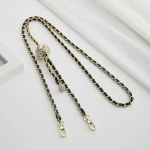 Versatile Bag Accessories: Adjustable Crossbody Chain Replacement, Genuine Leather Shoulder Strap, and Wallet Leather Chain Strap