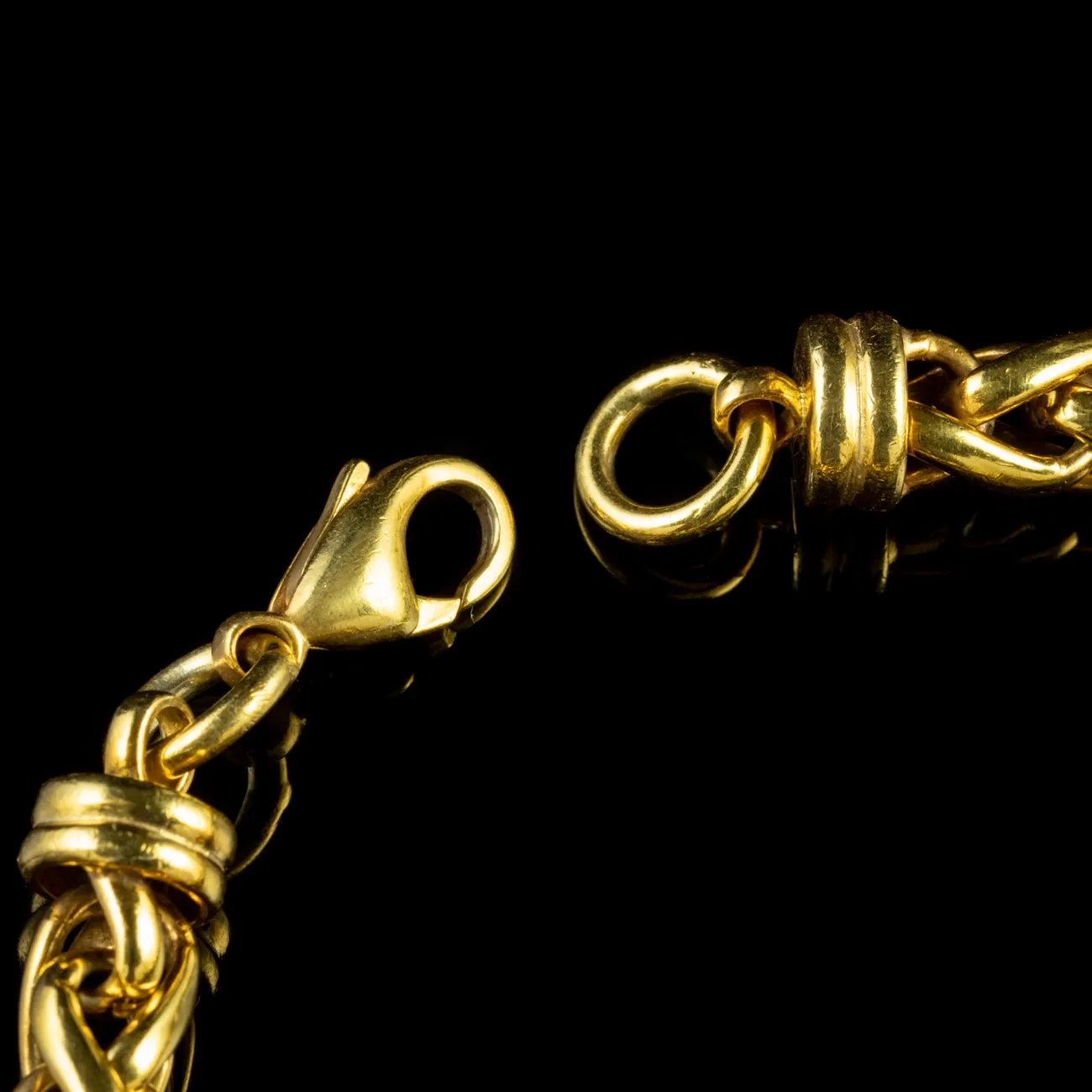 Vintage 18Ct Gold On Silver Rope Bracelet Circa 1950