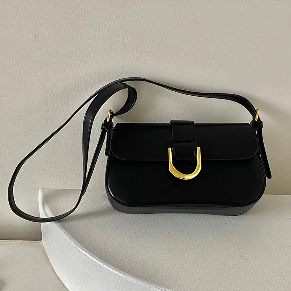 Vintage Top Flap Satchel Eco Leather Crossbody Sling Bag