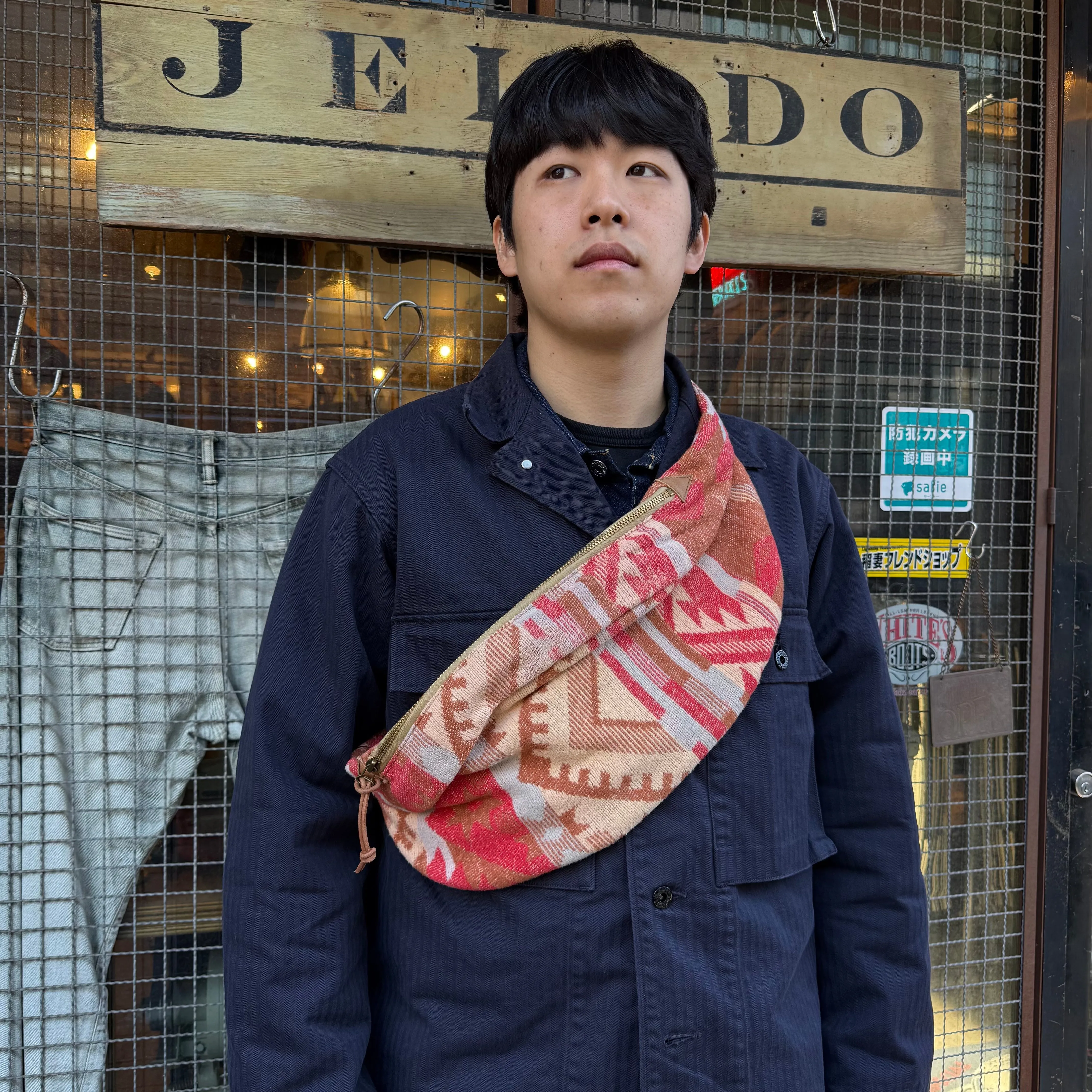 Waist Pouch Vintage Blanket 【JDG01642】