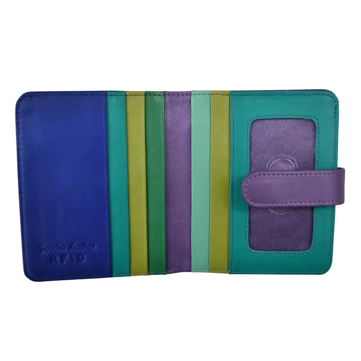 Wallet Small Bifold Cool Tropics Leather RFID Blocking 7301