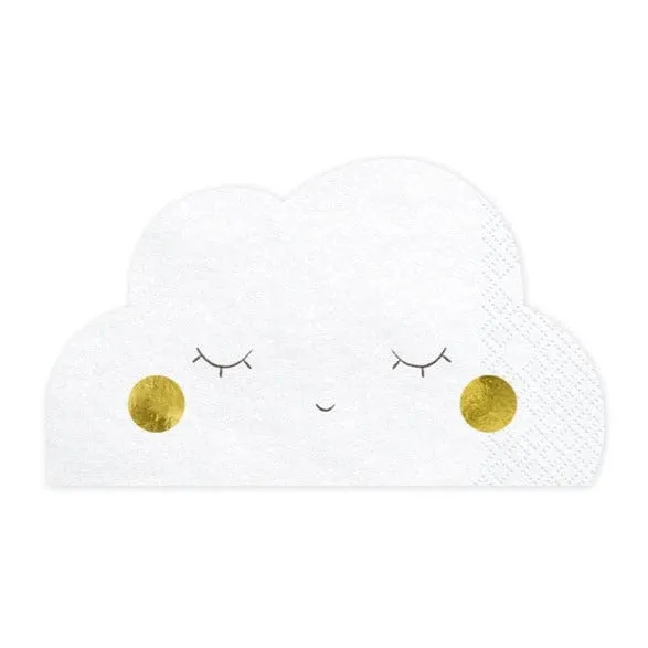 White Cloud Paper Napkins (x20)