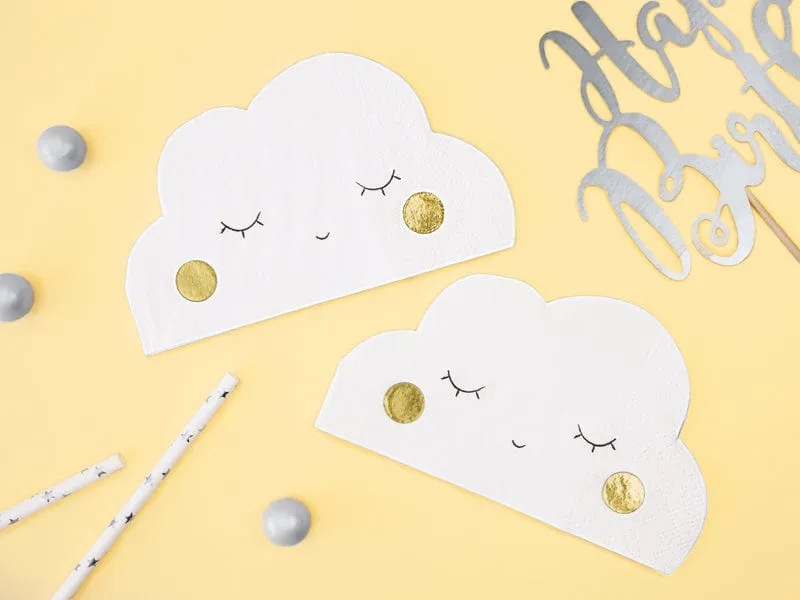 White Cloud Paper Napkins (x20)