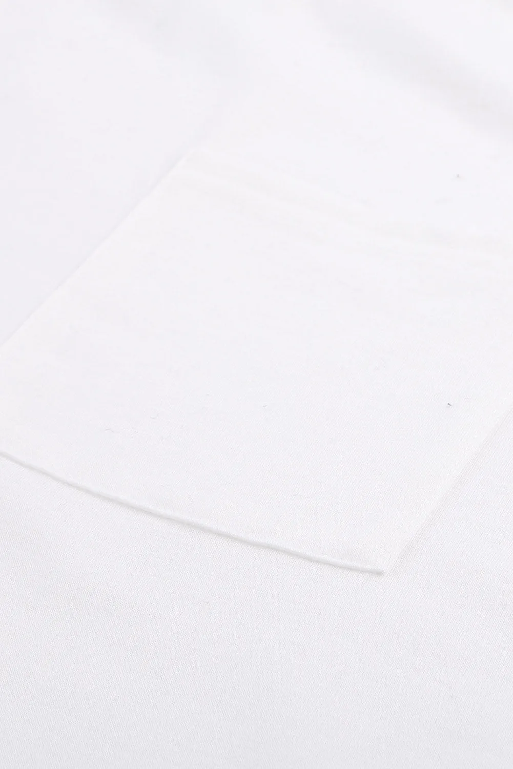 White Pocketed Tee with Side Slits