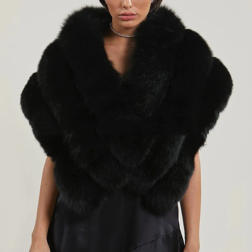 Women's fur chic shawl