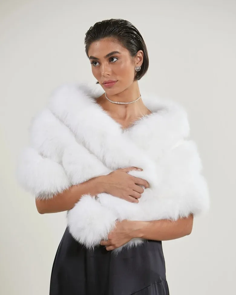 Women's fur chic shawl