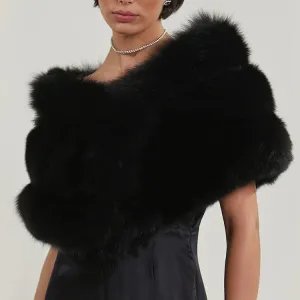Women's fur chic shawl