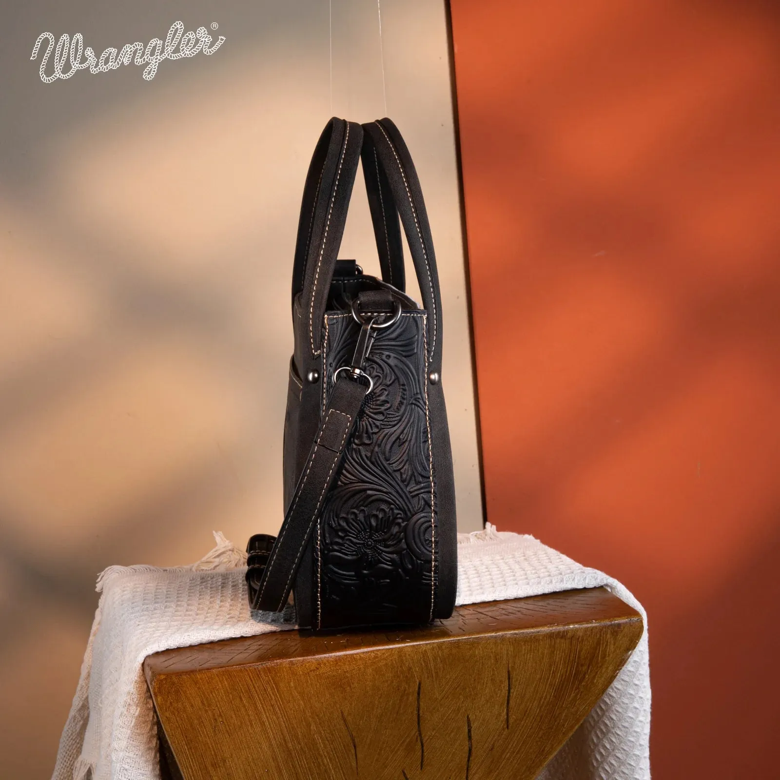 Wrangler Genuine Hair-On Cowhide Tote/Crossbody