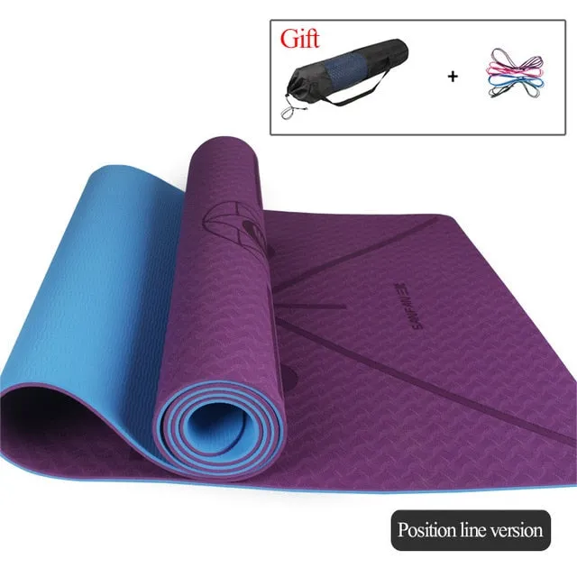 Yoga Mat With Position Line