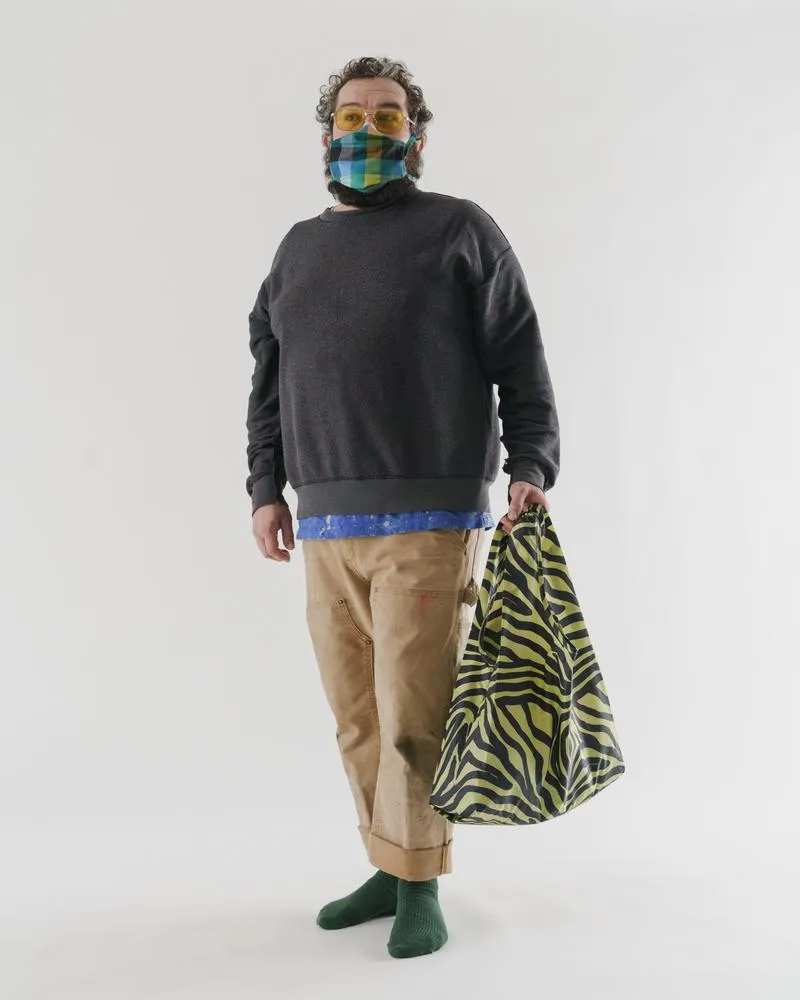 Zebra Olive Standard Baggu