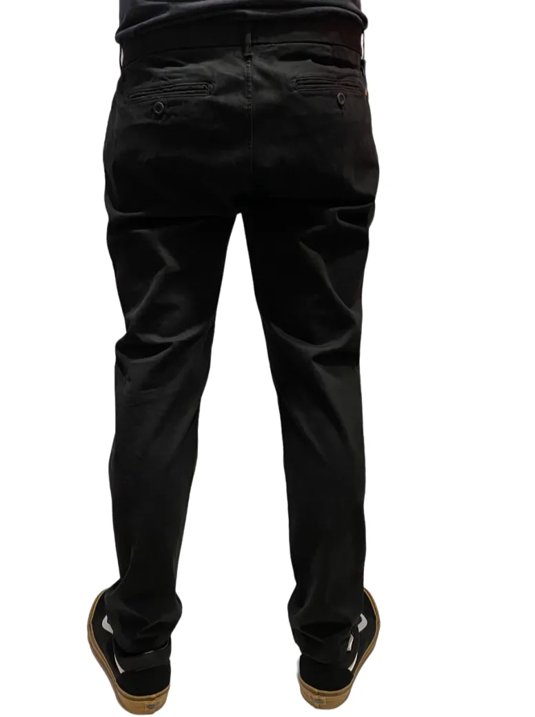 Zero Construction pantalone casual da uomo con tasche America Beddy BED040 2394 BEDDY/6SP nero